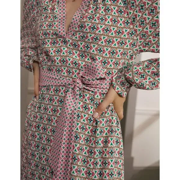 Boden Multicolor Patterned Midi Dress - Picture 2 of 11